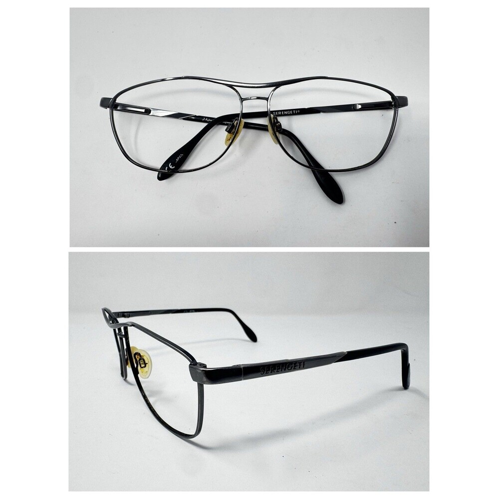 Serengeti GG6212 212 Gunmetal Aviator Eyeglass Frames 63-12-135 Japan